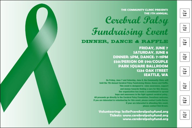 Green Ribbon Logo Poster Product Front