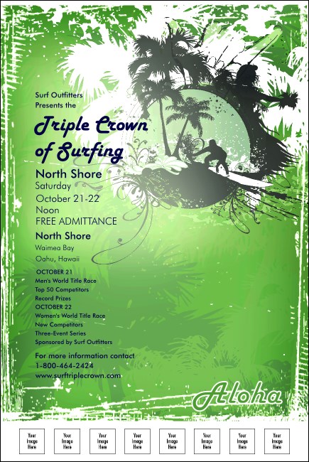 Aloha Poster with Image Upload Product Front