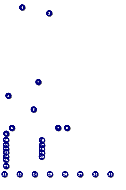 Football Purple Logo Poster Front Field Markers