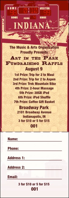 Indiana Raffle Ticket