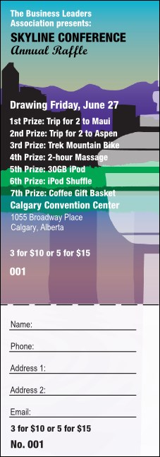 Calgary Raffle Product Front