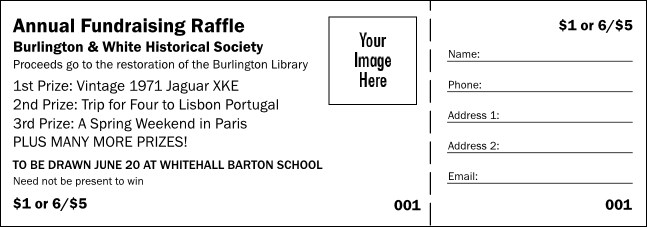 B&W Logo Raffle Ticket 001 Product Front