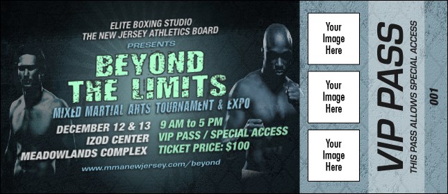 MMA Main Event  Blue VIP Pass Product Front