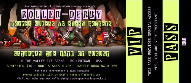 Roller Derby Legs VIP Pass Product Front