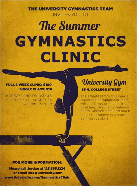 Gymnastics Invitation Product Front