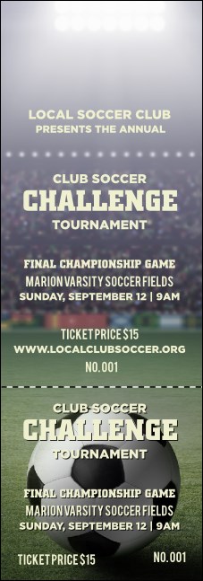 Soccer Stadium Event Ticket Product Front