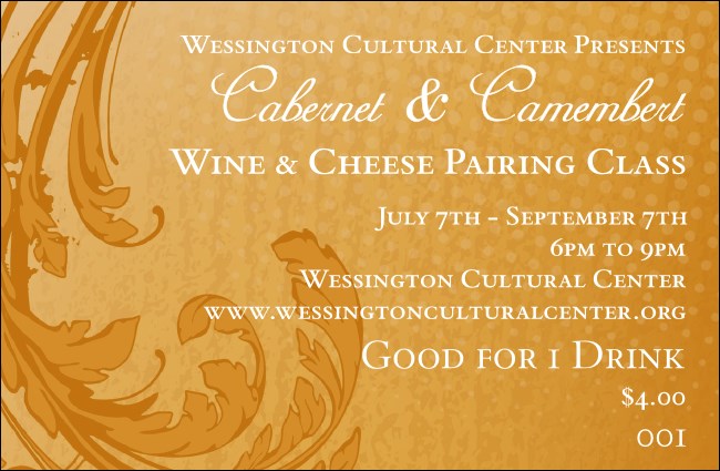 Classic Yellow Drink Ticket