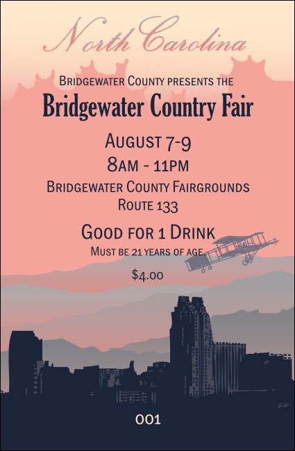 North Carolina Drink Ticket