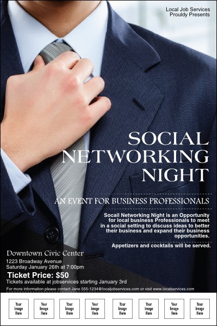 Social Networking Logo Poster Product Front