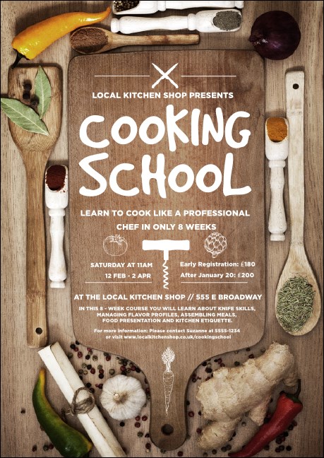Cooking School Postcard Product Front