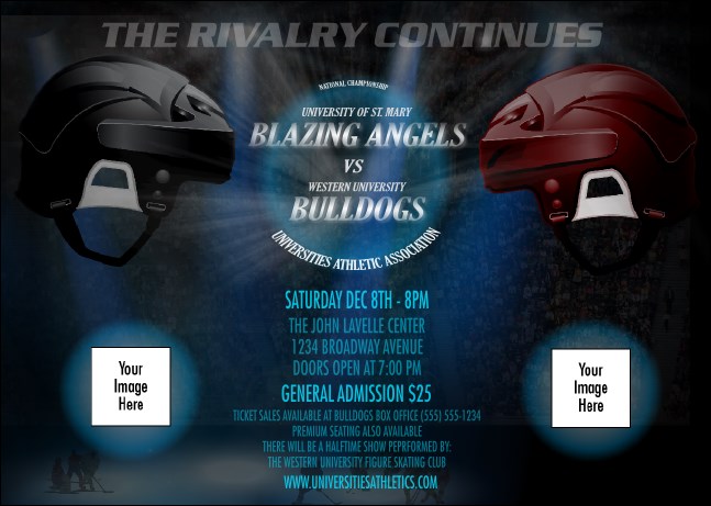 Hockey Faceoff Club Flyer Product Front